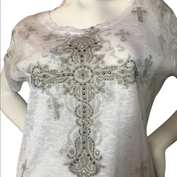 CATO T-shirt with beaded cross SIZE XL - Picture 2 of 7